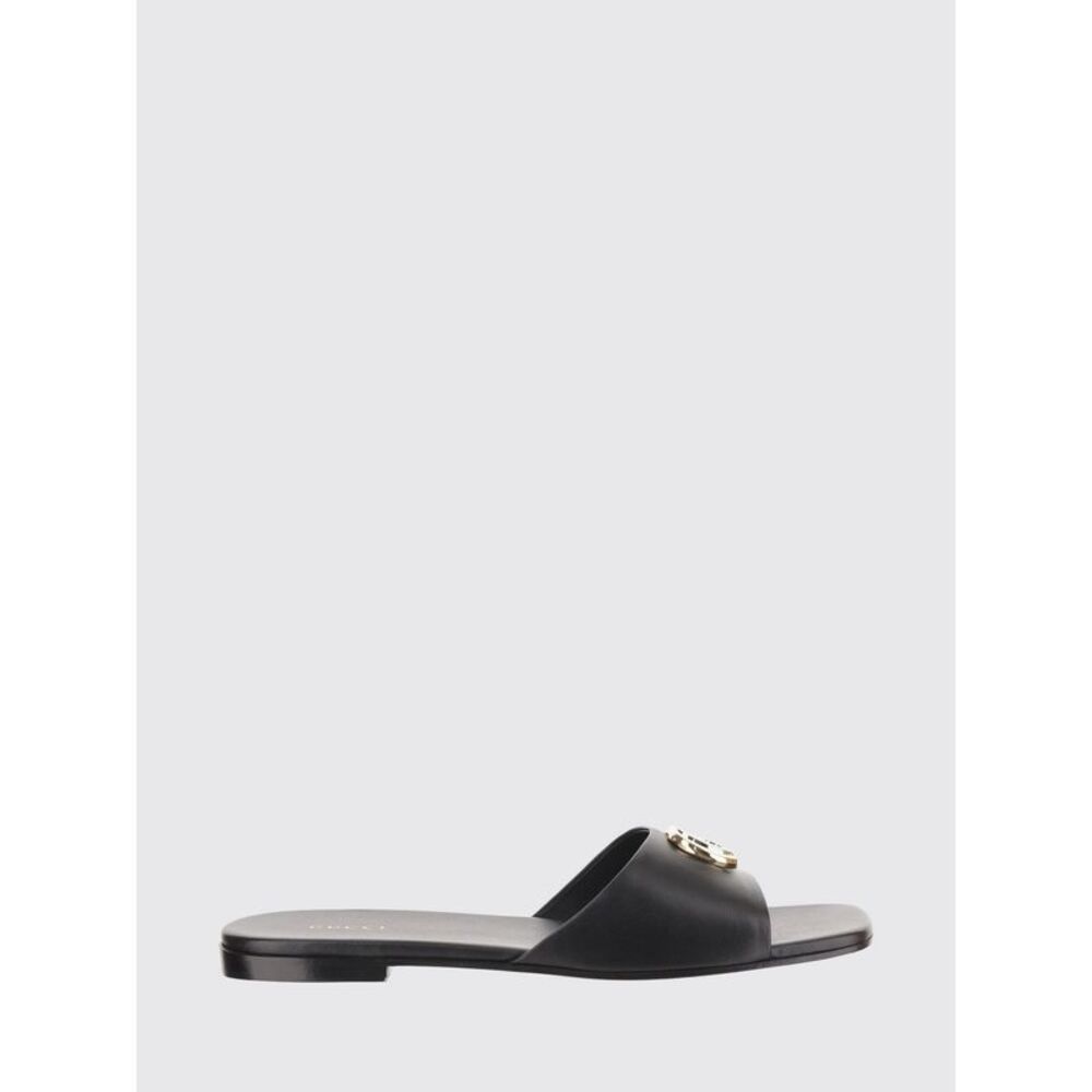 Gucci Women Gucci Gg Marmont Nappa Leather Low-Heeled Monogram Mules